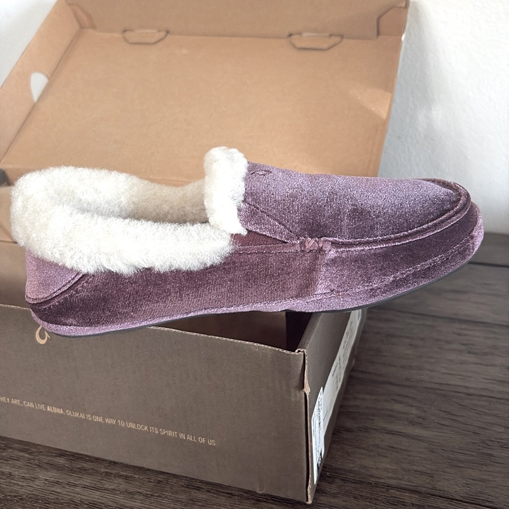 NIB [OluKai] Ku'una Lanui Indoor/Outdoor Velvet Slipper Red Ginger Women’s Sz 5 - Picture 7 of 14